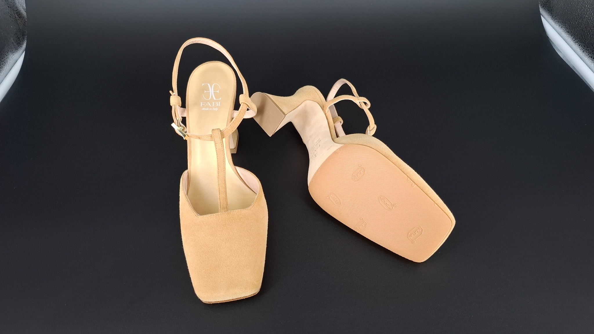 Fabi Suede T-Strap Pumps