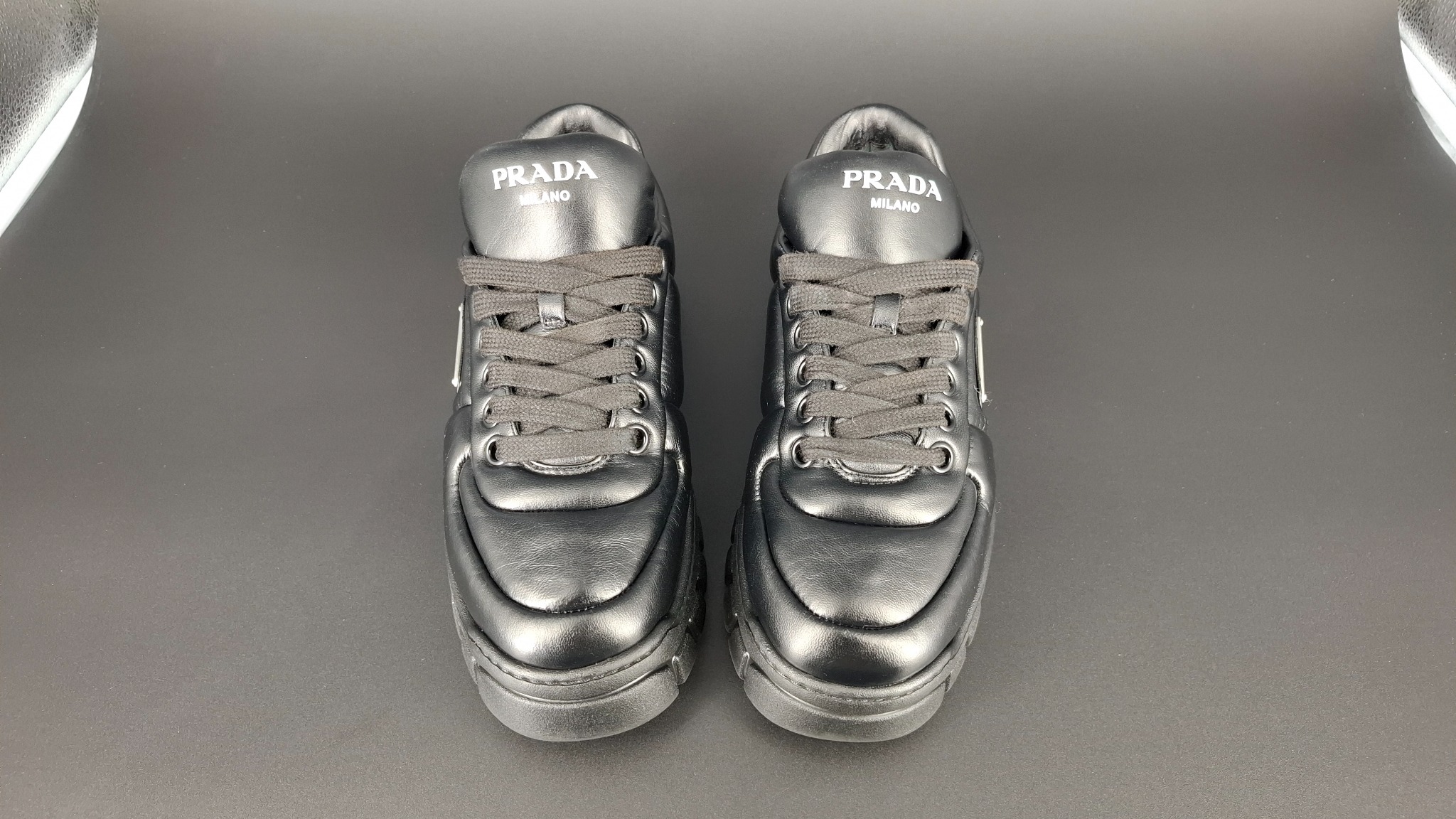 Prada Padded Nappa Leather Sneakers